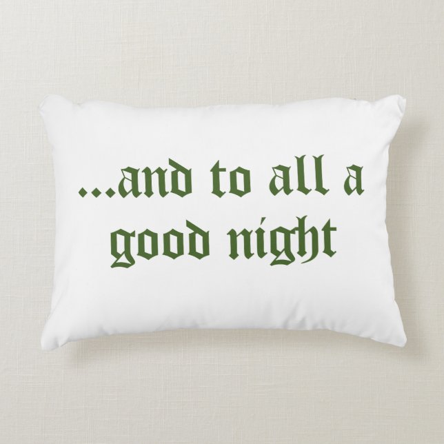 Joli coussin blanc & vert accent de Noël (Devant)
