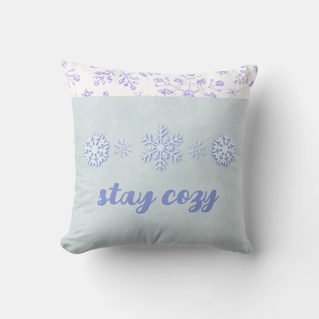 Joli Coussin Blue Snowflake (Recto)