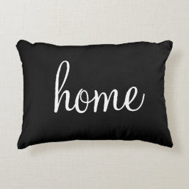Joli coussin d'accent noir et blanc "maison"