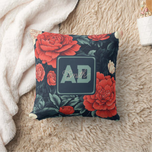 Joli Coussin de Famille à la Rose Romantique