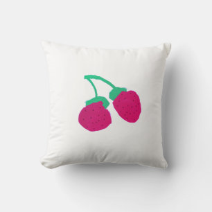 Joli Coussin de Jeté aux Baies Roses