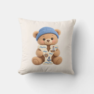 Joli Coussin de Lancement Y Ourson pour Bébé Garço
