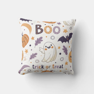 Joli Coussin de Lancer pour Halloween aux Teintes