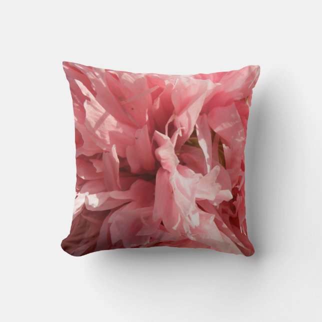 Joli Coussin de Pavot Rose (Recto)