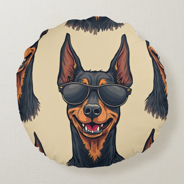 joli coussin doberman (Dos)