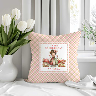 Joli Coussin Fée Florale pour 8ème Anniversaire