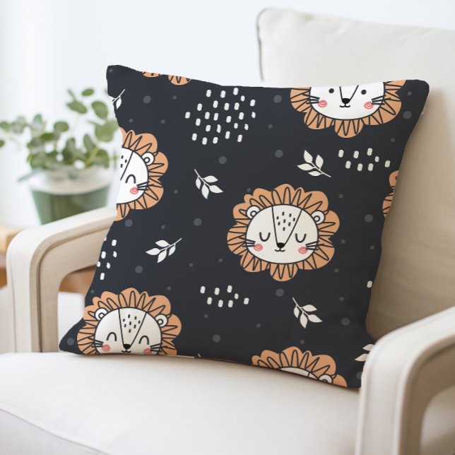 Joli Coussin Lion, Enfants Animal Décoratif (Créateur téléchargé)