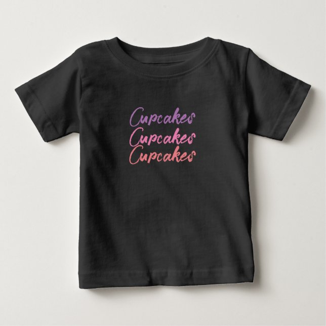 Joli Cupcakes Mignons T-Shirt Bébé (Devant)