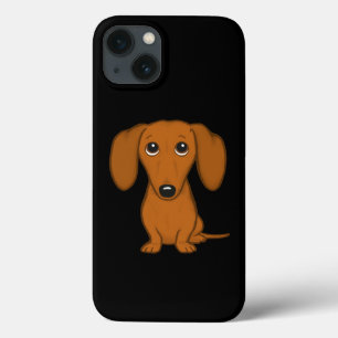 Joli dachshund rouge   Étui pour téléphone drôle d