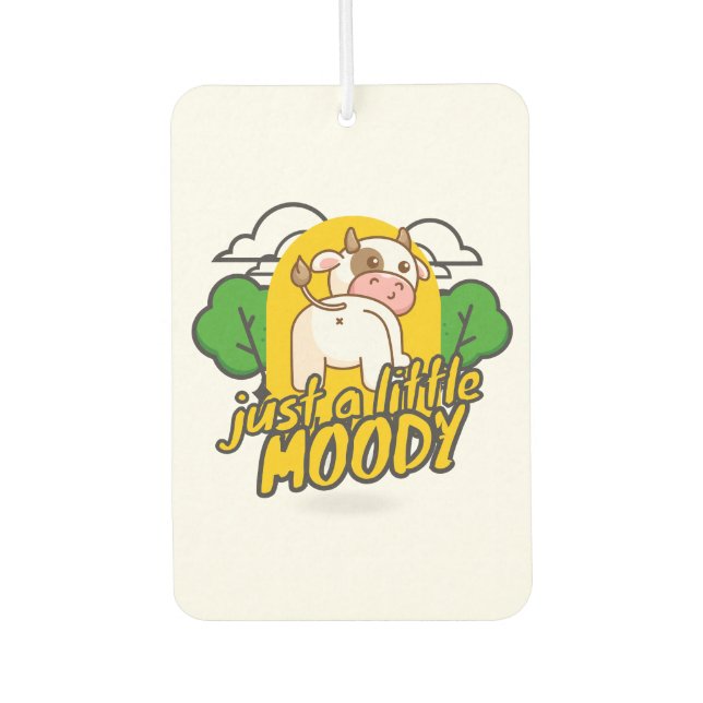 joli désodorisant pour voiture, moody vache air fr (Devant)