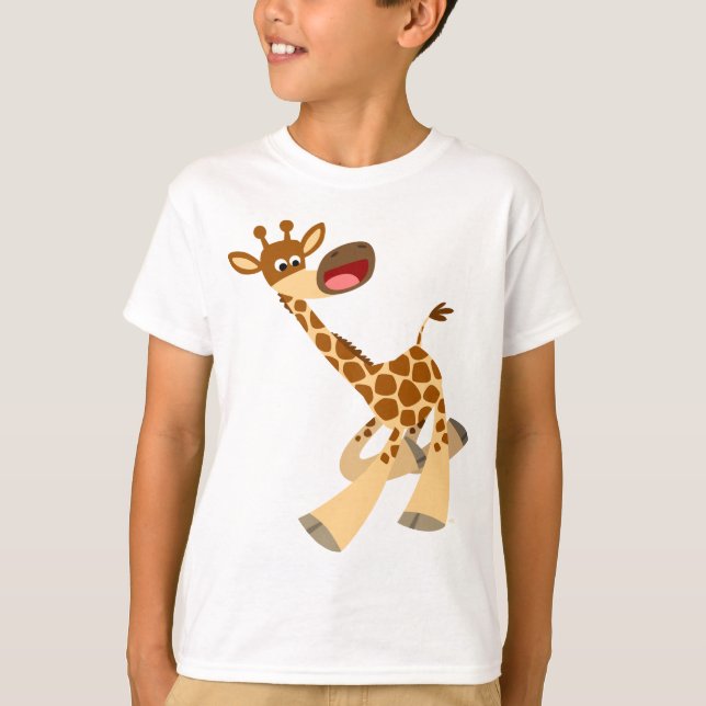 Joli Dessin Ambling Giraffe T-shirt enfant (Devant)