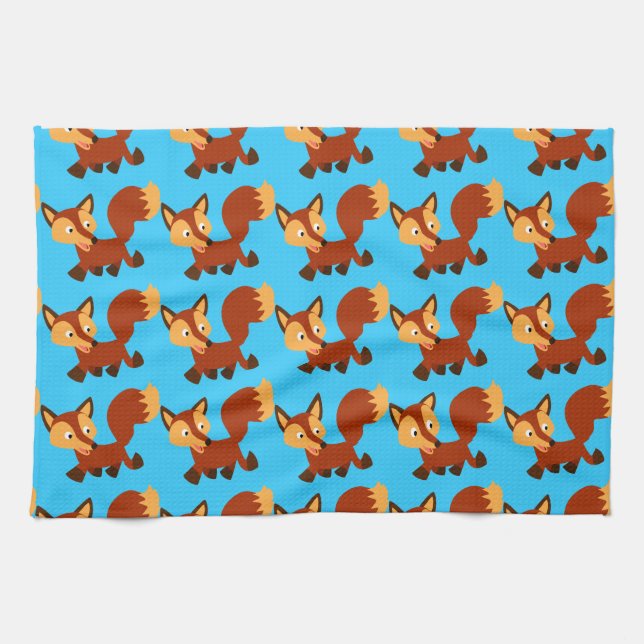 Joli Dessin Fox Mojo Serviette de cuisine (Horizontal)