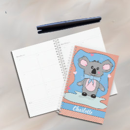 Joli dessin Koala Planner pour enfants avec nom