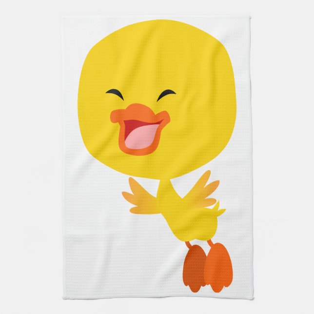 Joli Dessin volant Duckling Serviette de cuisine (Vertical)