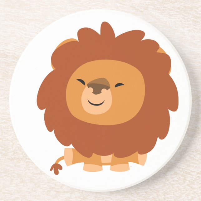 Joli Dessous de verre de Lion Cartoon (Devant)
