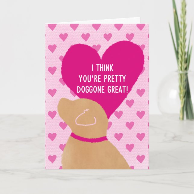 Joli Doggone Grande carte de Saint Valentin (Devant)