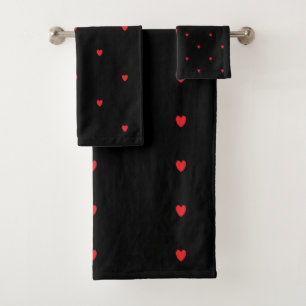 Joli Doodle Heart Motif Rouge Noir Joli