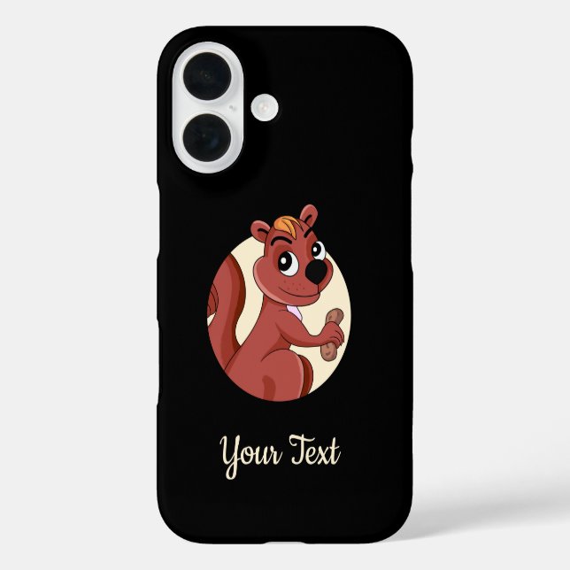 Joli écureuil en bande dessinée avec un Coque d'ar (Verso)