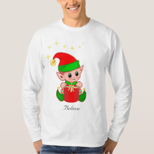 Joli elfe de Noël avec T-shirt étoilé