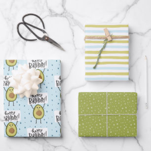 Joli emballage cadeau d'anniversaire Avocado
