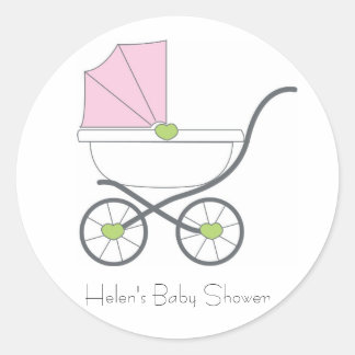 Joli en baby shower rose préférez les autocollants