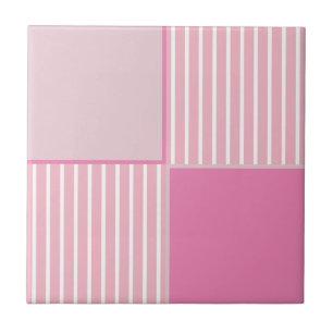 Joli en carreaux et rayures rose tuile