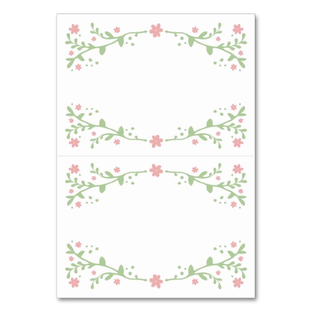 Joli en rose pliable Table Place Cartes (Par défaut)