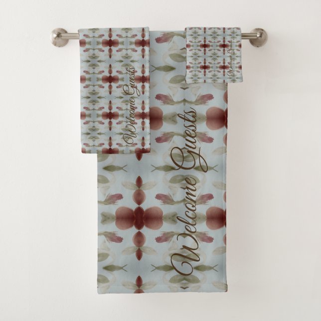 Joli ensemble de serviettes d'impression (En situation)