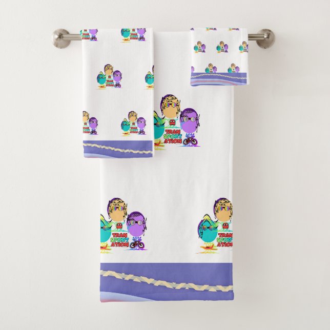 Joli ensemble de serviettes pour enfants en carica (En situation)