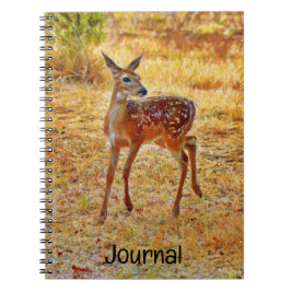 Joli et doux bébé Cerf Fawn Journal Spiral