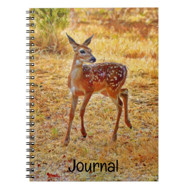 Joli et doux bébé Cerf Fawn Journal Spiral (Devant)
