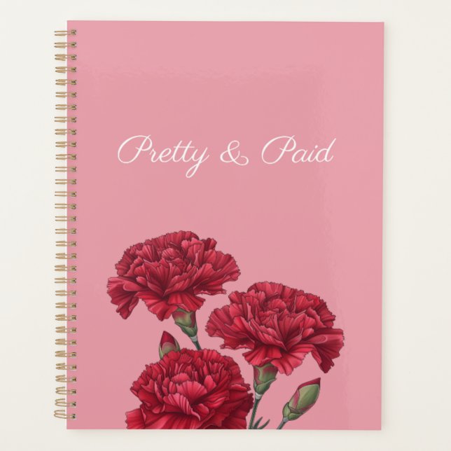 Joli et payé avec le planificateur Fleurs de Carna (Devant)