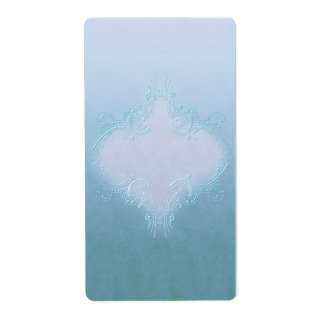 Joli Étiquette d'apothecaire bleu