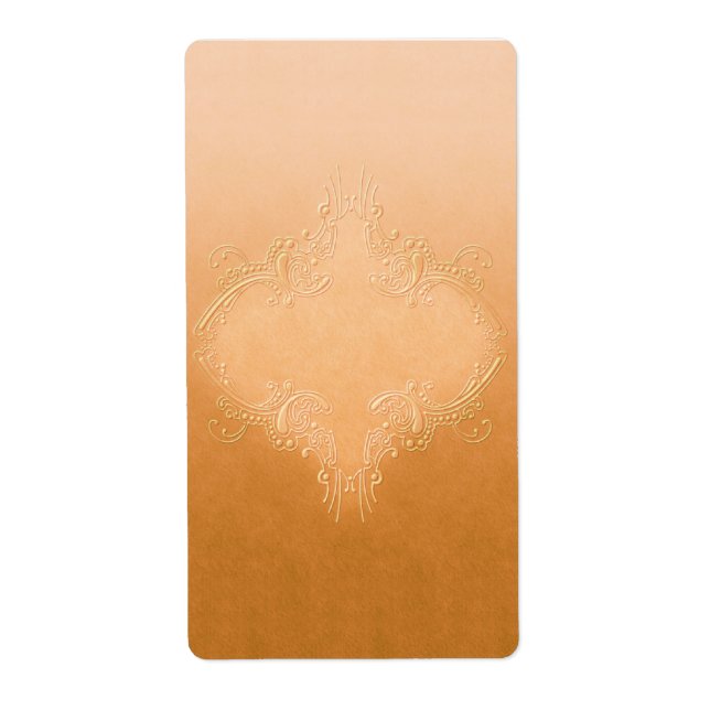 Joli Étiquette d'apothecaire orange (Devant)