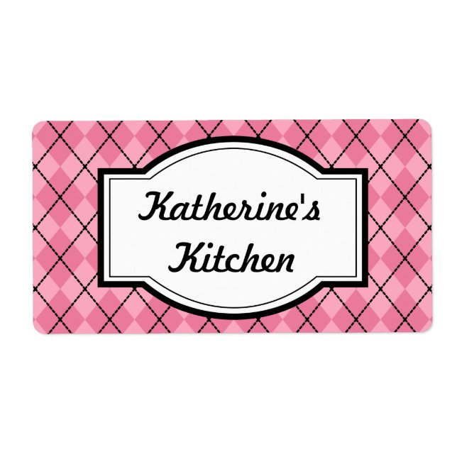 Joli Étiquettes de cuisine rose (Devant)