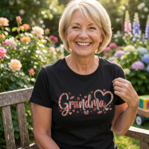 Joli, fantaisiste et chaud T-Shirt de grand-mère