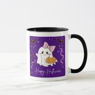 joli fantôme Joyeux Halloween tasse aquarelle viol