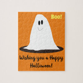 Joli Fantôme Souriant Halloween Puzzle pour enfant