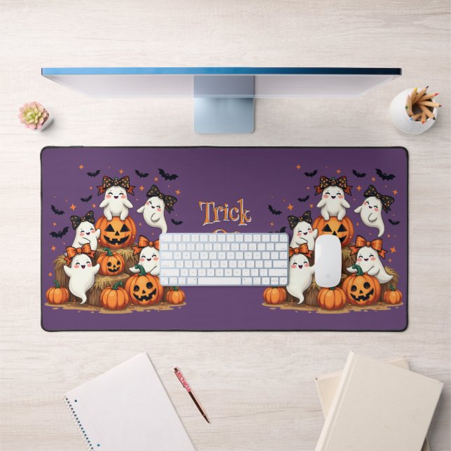 Joli Fantômes D'Halloween En Coquette Bows Et Citr (Bureau 1)