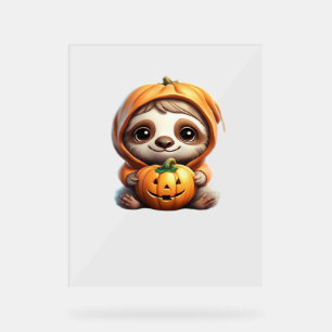 Joli fentes avec Citrouille Halloween Dessin Vecto