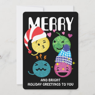 Joli fil émoji tricot crochet carte de Noël