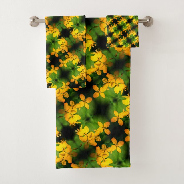 Joli Fleur sauvage Jaune Motif Abstrait (En situation)