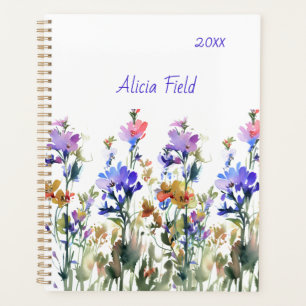 Joli Fleurs sauvages aquarelle votre nom
