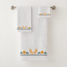 Joli floral classe en orange et rayures tendance
