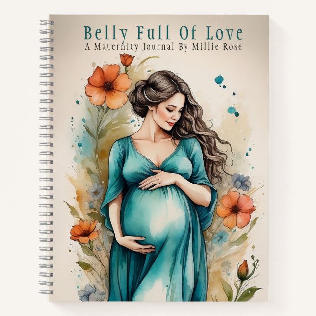 Joli Floral Maternité Grossesse Maman Journal (Devant)