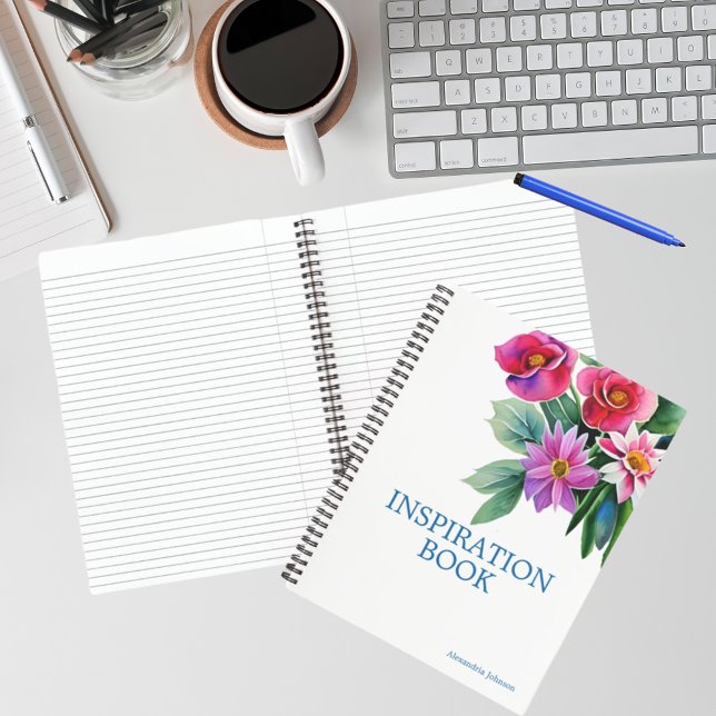 Joli Floral mignon Carnet Spiral moderne (Créateur téléchargé)