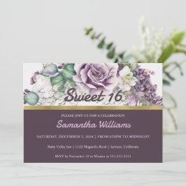 Joli Floral Sweet 16 Invitation