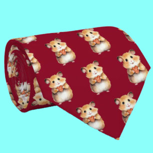 Joli hamster avec cravate à coeur