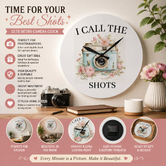 Joli Horloge Appareil Photo Rétro pour les Amoureu