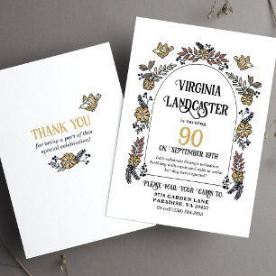 Joli Jardin 90e Anniversaire Carte Douche